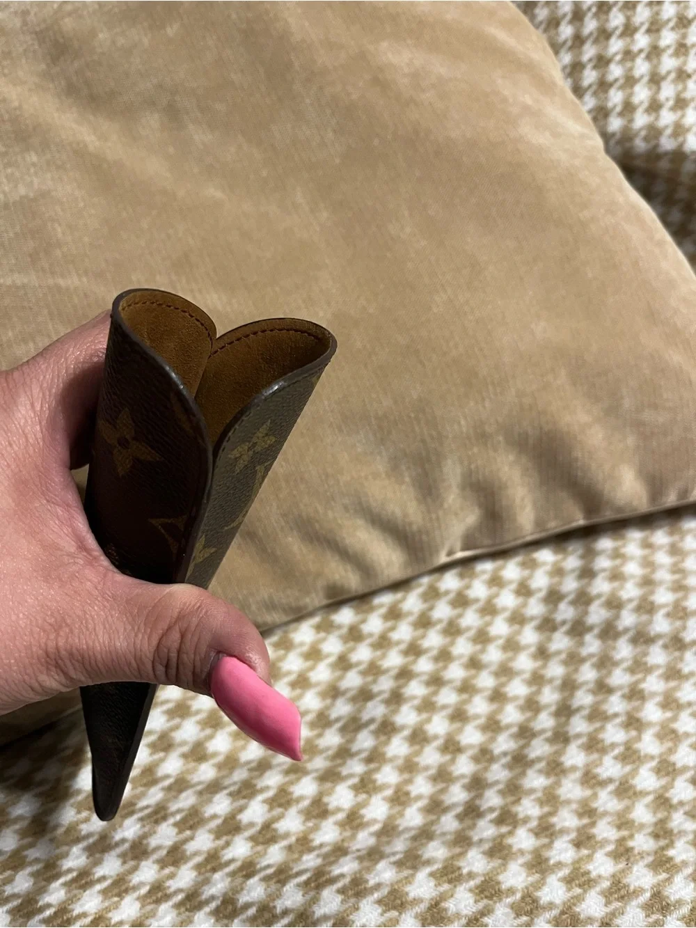 Louis Vuitton Brown & Gold Monogram Eyewear Sleeve